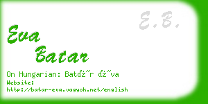 eva batar business card